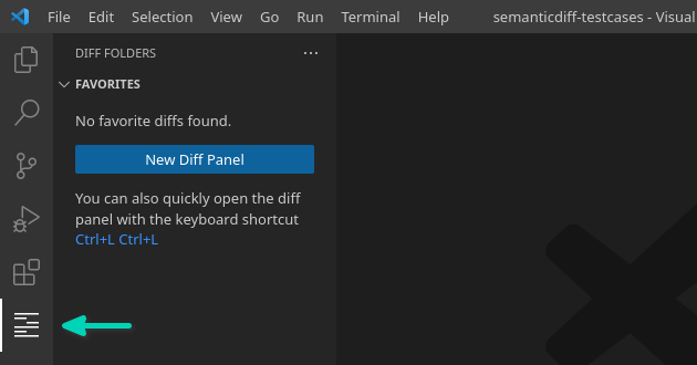 Open the Diff Folder view in VS Code
