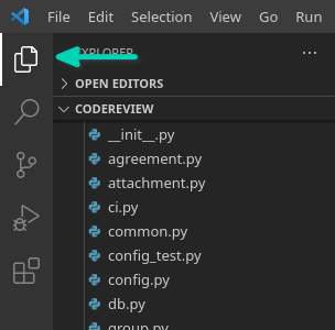 Open Explorer view in VS Code