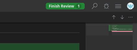 Finish review button