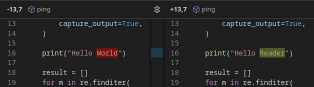 Inline changes in SemanticDiff