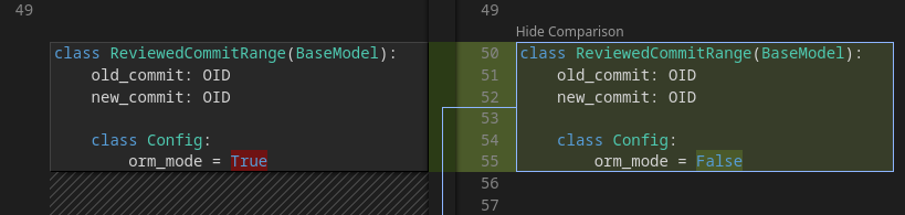 SemanticDiff - Move with compare